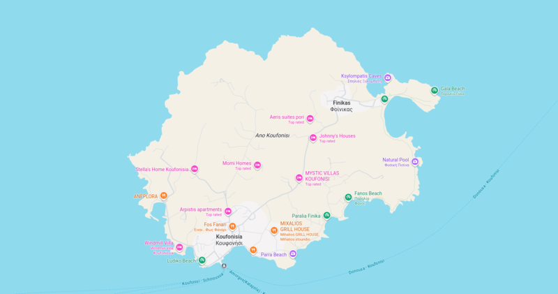 Koufonisi map